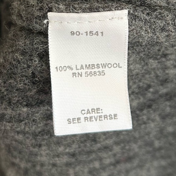 Cabela's Mens XLT Gray Lambswool Knit Pullover Sweater Shoulder Elbow Patch - Picture 5 of 8